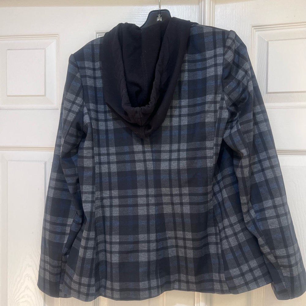 Laundry by shelli segal Plaid attached hood Blazer Jacket Chic Women Medium Fall - Picture 4 of 12